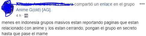 mensaje reporte