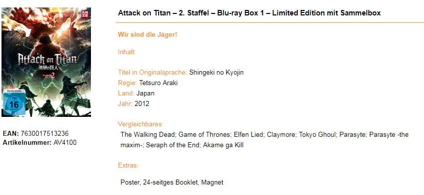 Shingeki no Kyojin alemania