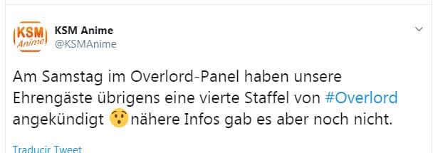 Overlord podría tener una cuarta temporada en camino