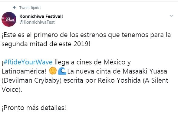 Konnichiwa Festival anuncia el estreno en Latinoamérica de la película Kimi to, Nami ni Noretara