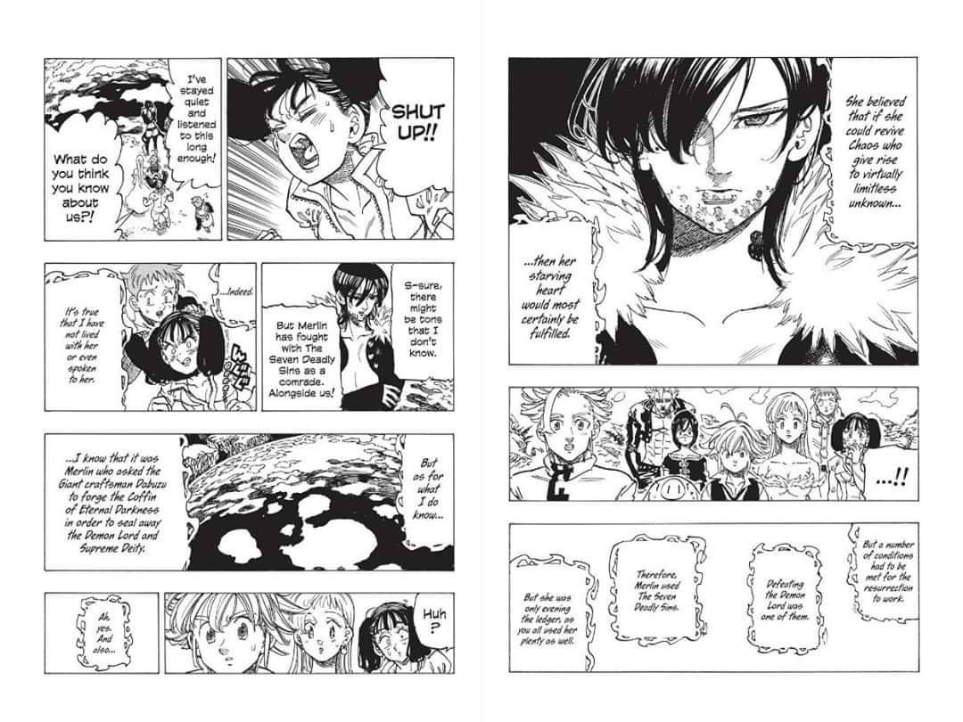 Nanatsu no Taizai capítulo 337 - La traición de Merlín y el inicio de la era del Caos