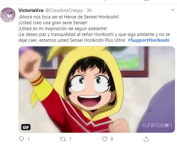 Fans crean una campaña para apoyar al autor de Boku no Hero Academia