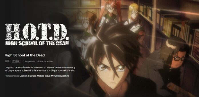 Netflix retira el anime Highschool of the Dead de su catálogo