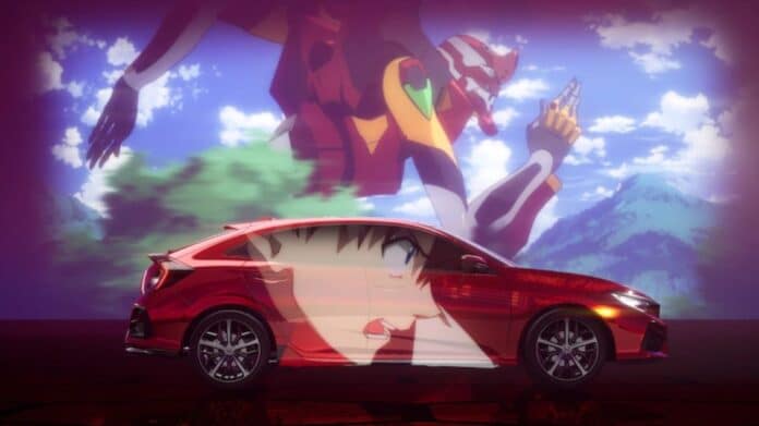 Evangelion colabora con Honda para promocionar un automóvil en Japón