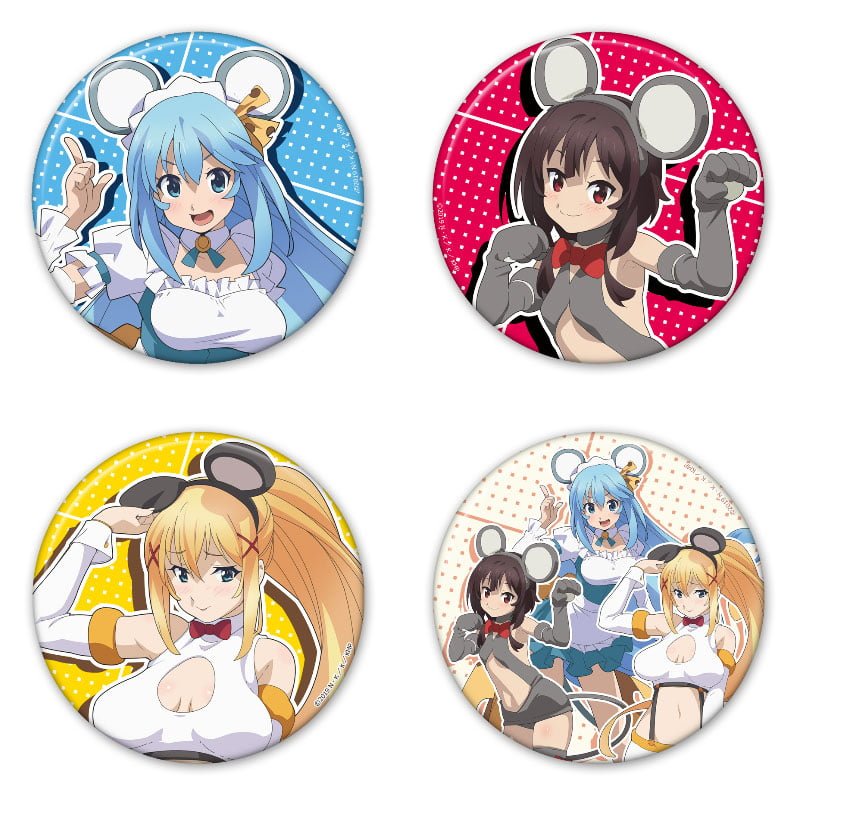 Las protagonistas de Konosuba se visten de ratoncitas para un evento especial