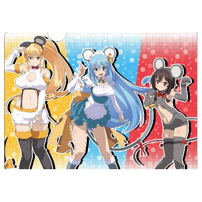 Las protagonistas de Konosuba se visten de ratoncitas para un evento especial