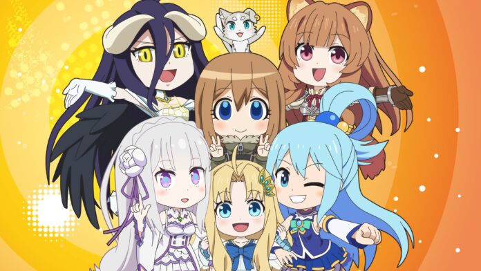 El diseñador de personajes de Isekai Quartet revela una ilustración de las protagonistas