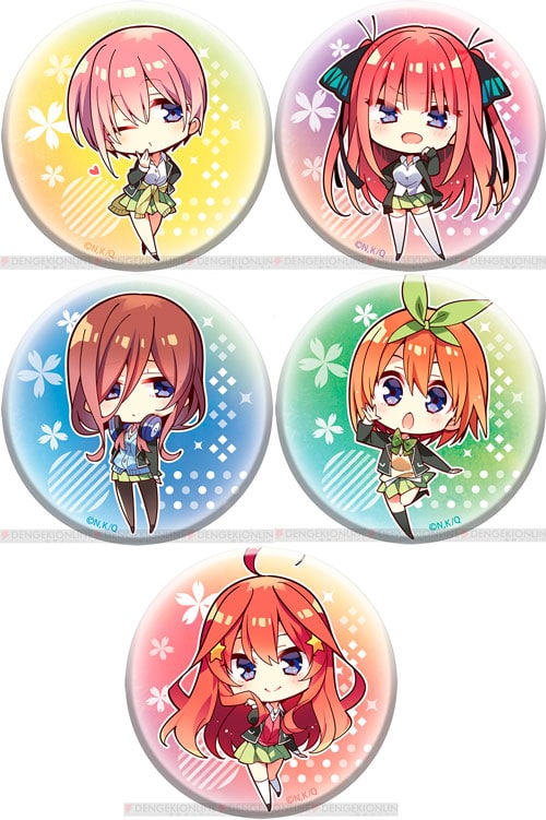 Go-Toubun no Hanayome lanza productos con ilustraciones chibi de las quintillizas