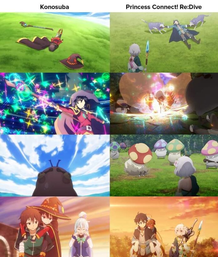 Princess Connect! hace épicas referencia a Konosuba