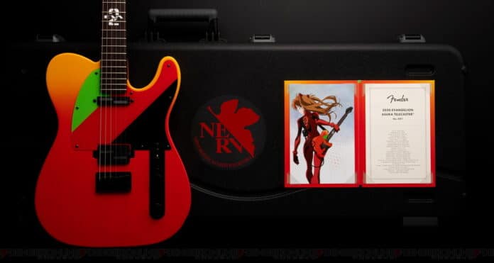 Neon Genesis Evangelion​: Asuka inspira una guitarra eléctrica