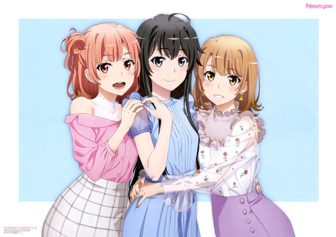 Oregairu revela un nuevo póster de Yukino, Yui e Iroha
