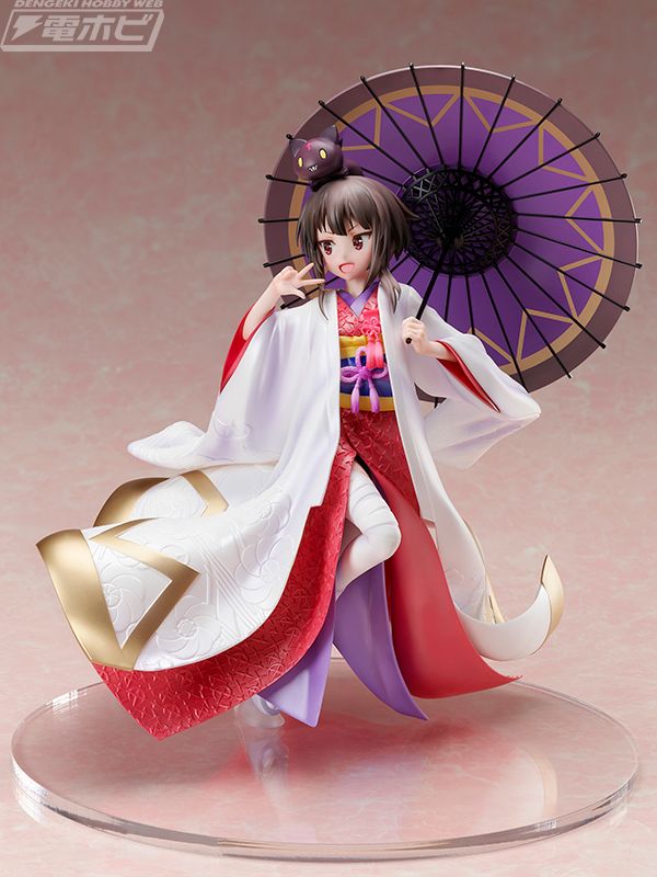 Konosuba: Megumin luce un vestido de novia tradicional japonés en una nueva figura a escala