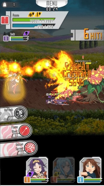 sword art online memory defrag ataque