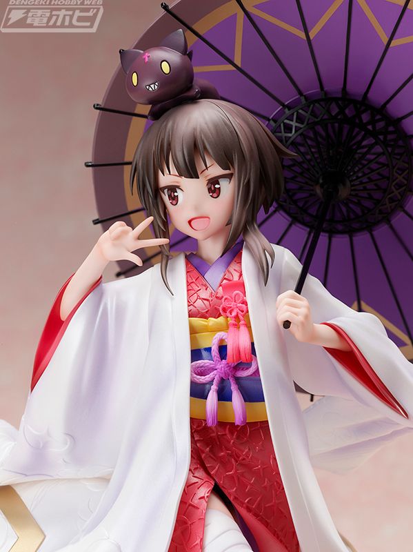 Konosuba: Megumin luce un vestido de novia tradicional japonés en una nueva figura a escala