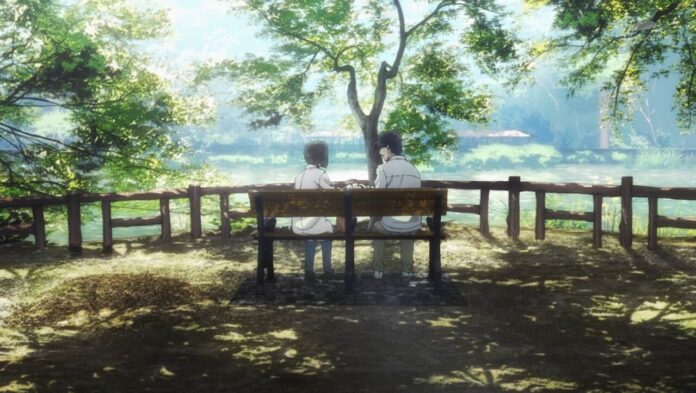 Yesterday wo Utatte Shinako y Rikuo en el parque