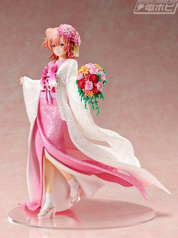 Oregairu: Yui luce un hermoso vestido de novia tradicional japonés en una nueva figura a escala