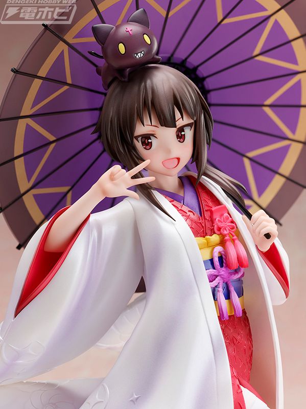 Konosuba: Megumin luce un vestido de novia tradicional japonés en una nueva figura a escala