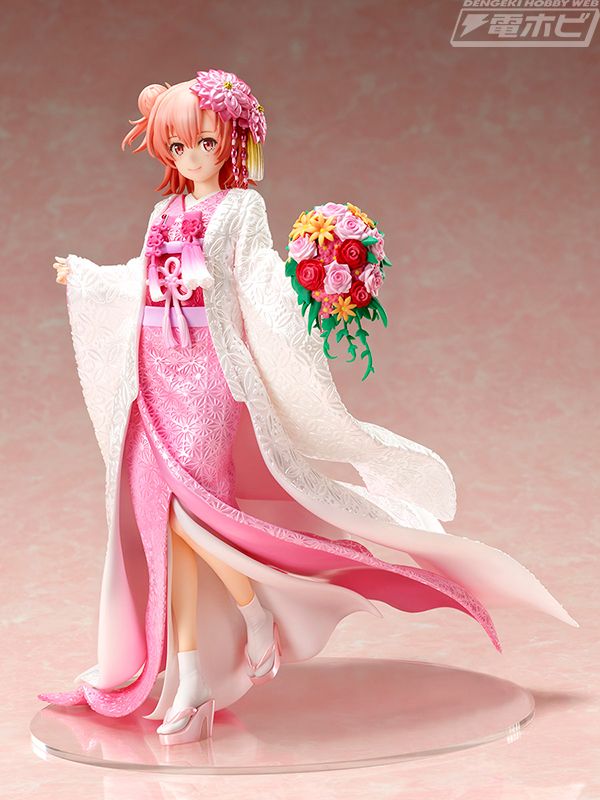 Oregairu: Yui luce un hermoso vestido de novia tradicional japonés en una nueva figura a escala