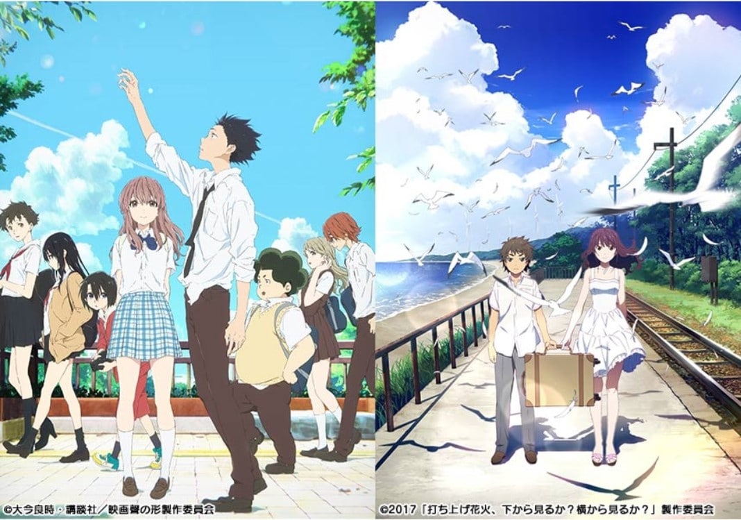 Izquierda: Koe no Katachi/ Derecha: Uchiage Hanabi
