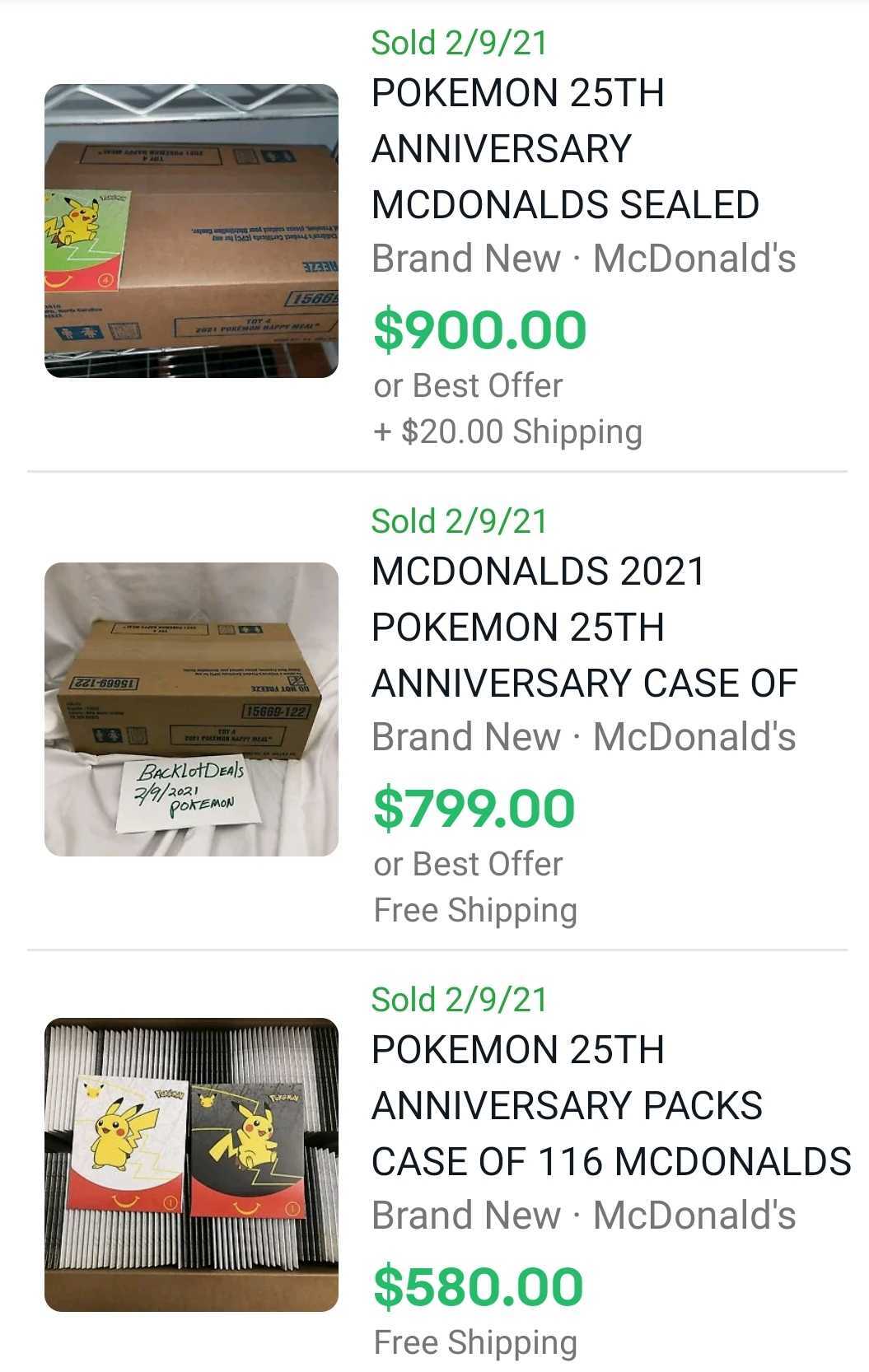 Reventa de cartas pokémon