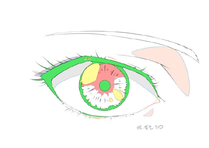 Boceto utilizado para la publicidad Evangelion