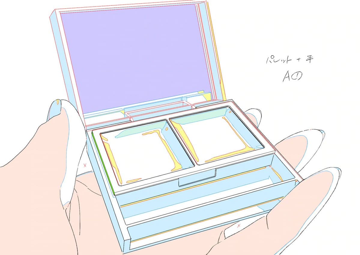 Boceto utilizado para la publicidad Evangelion