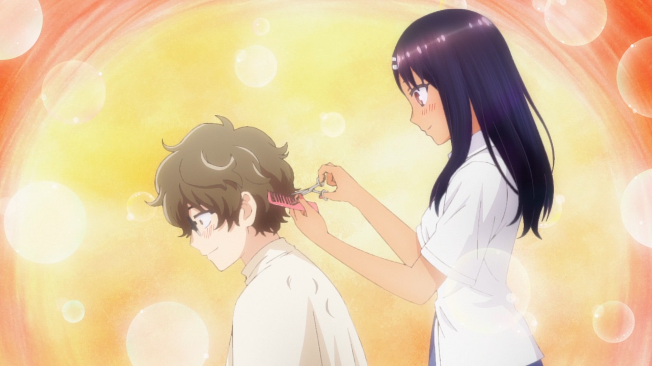 nagatoro le corta el pelo a naoto
