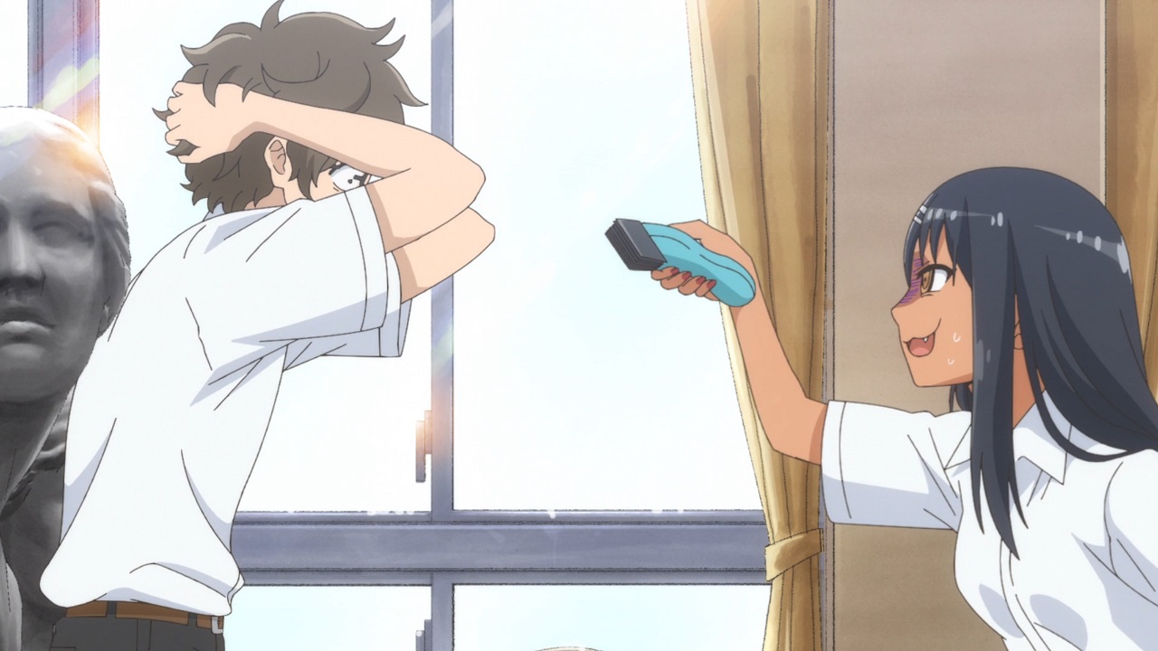 nagatoro quiere cortar el pelo de naoto