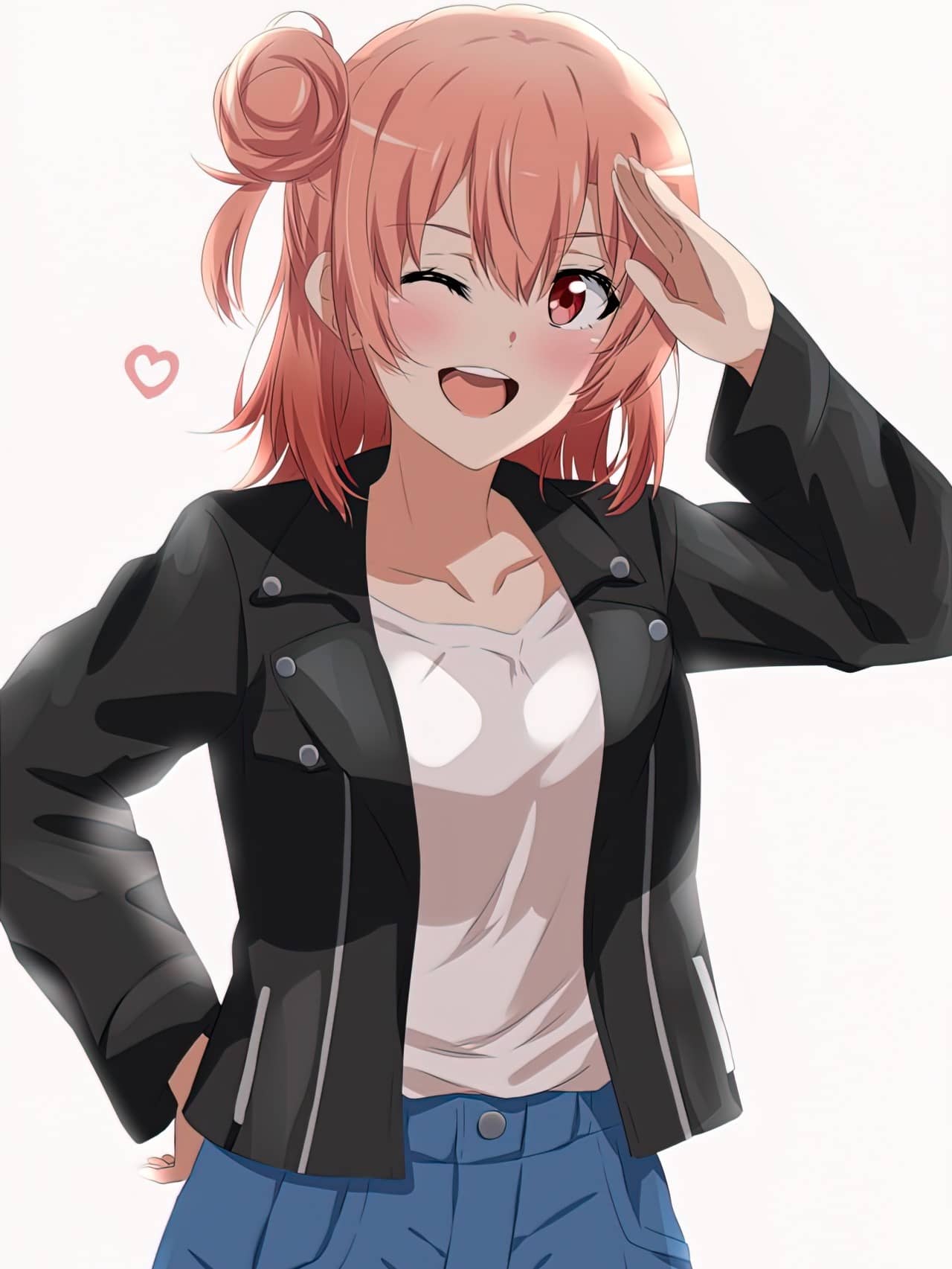 Yui con chamarra Oregairu