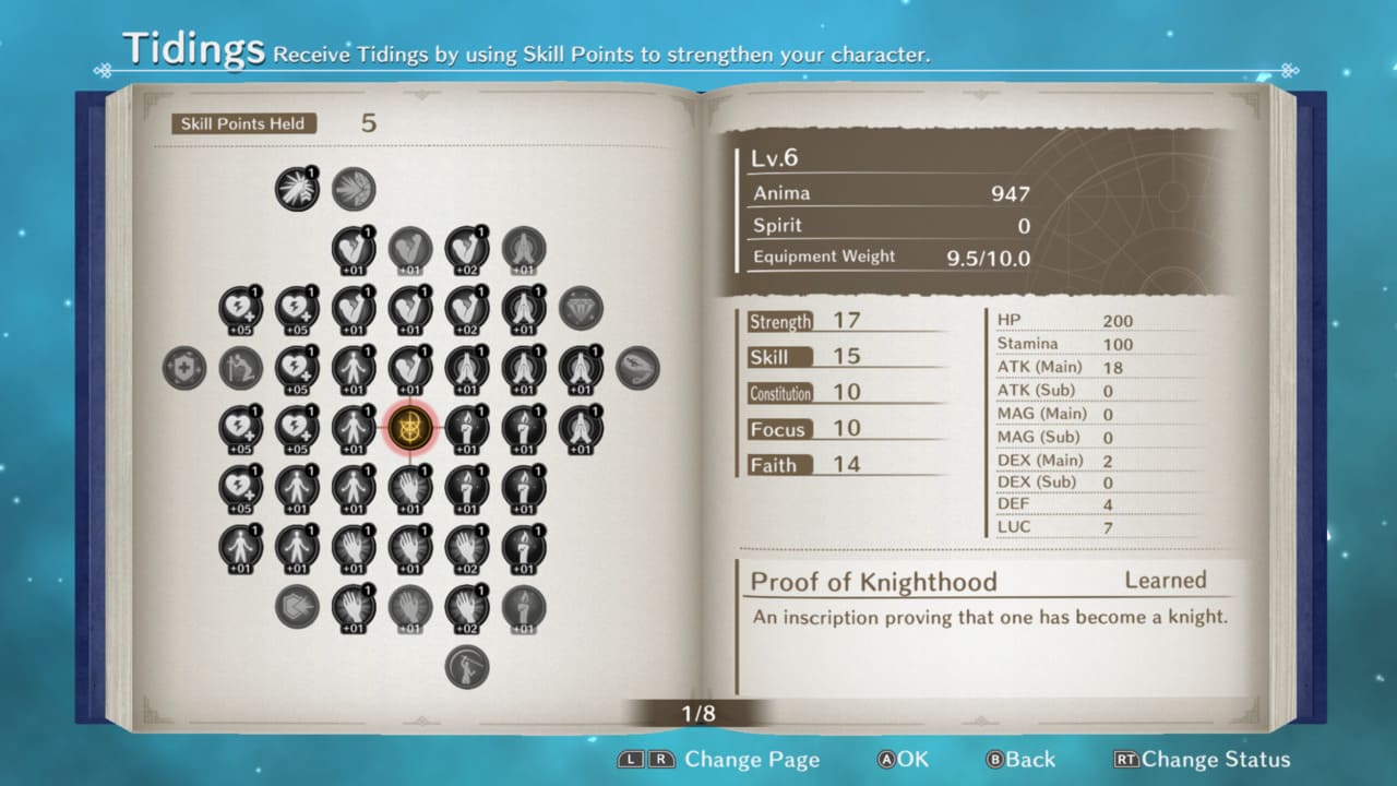 lost epic - mejora de personaje