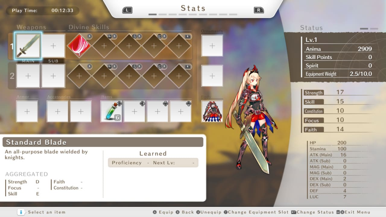 lost epic - inventario