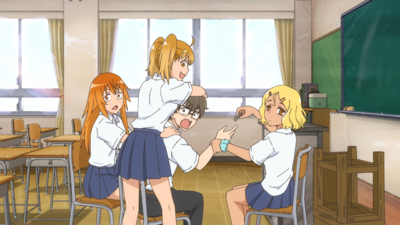 Amigas de Nagatoro quitandole la astilla a Naoto