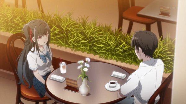 Tantei wa Mou Shindeiru - nagisa y kimihiko conversan
