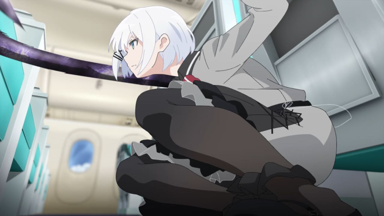 tantei wa mou shindeiru - accion en el avion