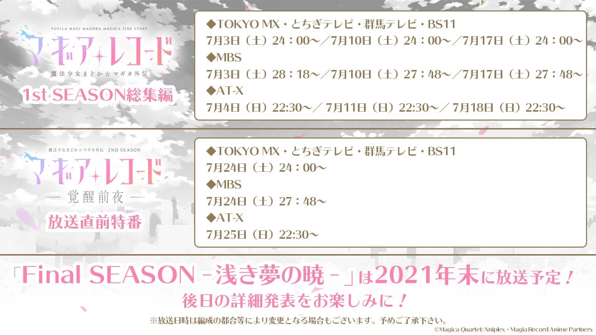 Magia Record: Mahou Shoujo Madoka☆Magica Gaiden revela un nuevo tráiler de su segunda temporada 