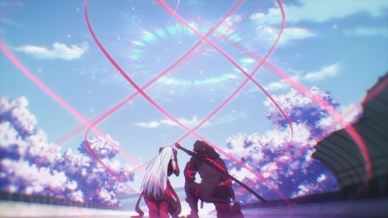 Scarlet nexus - un hoyo negro aparece frente a kasane y yuito