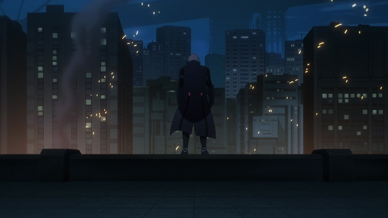 Scarlet nexus - karen observa el caos que provocan los otros