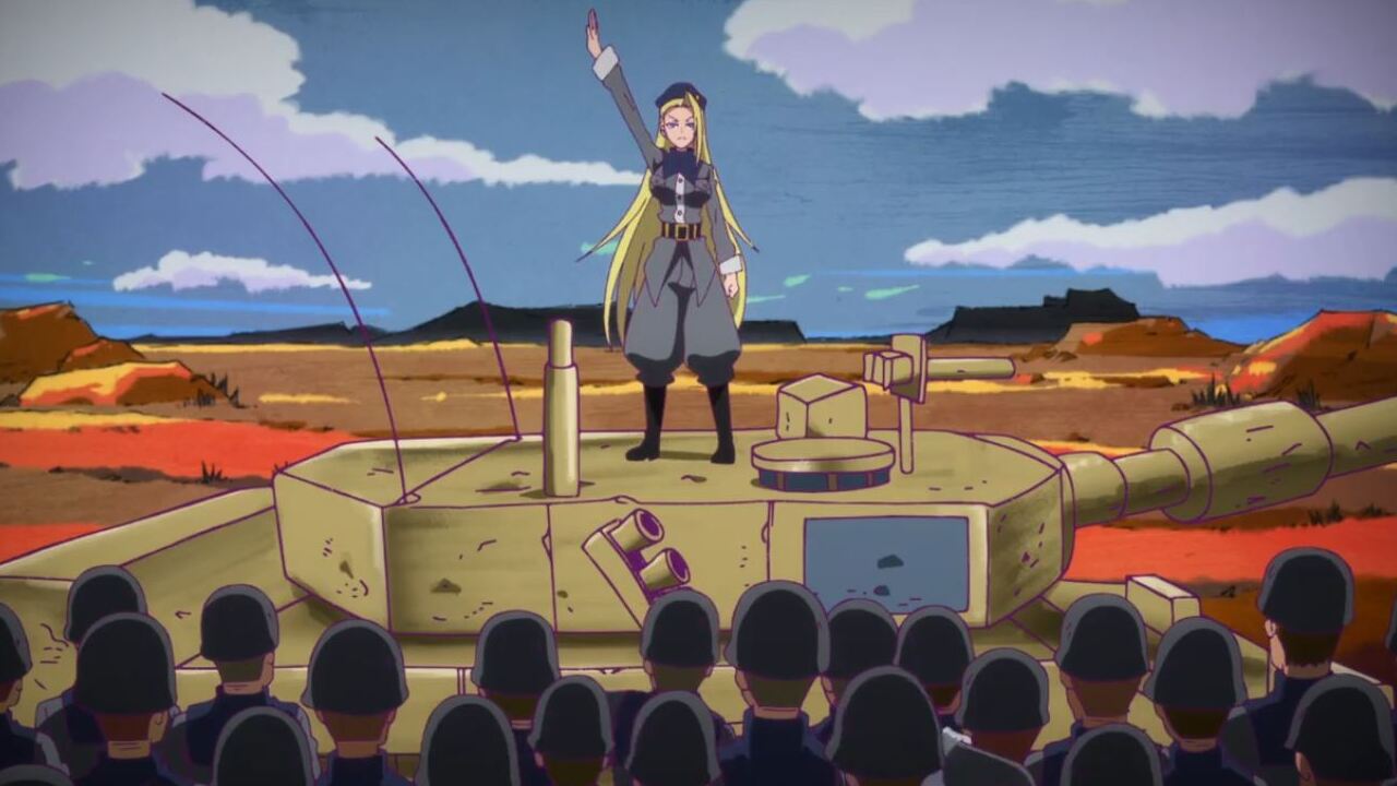 Heion Sedai no Idaten-tachi Pisara frente al ejército de Zoble