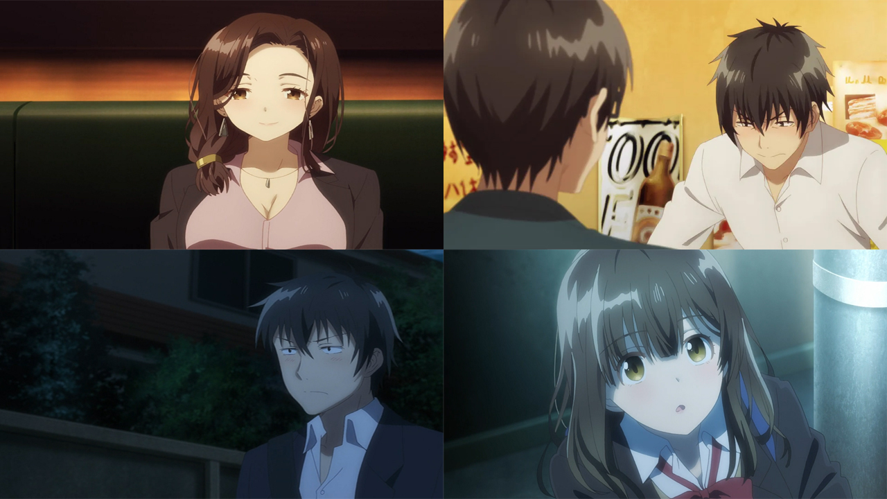 Varias escenas, yoshida rechazado, yoshida borracho,yoshida se encuentra con sayu