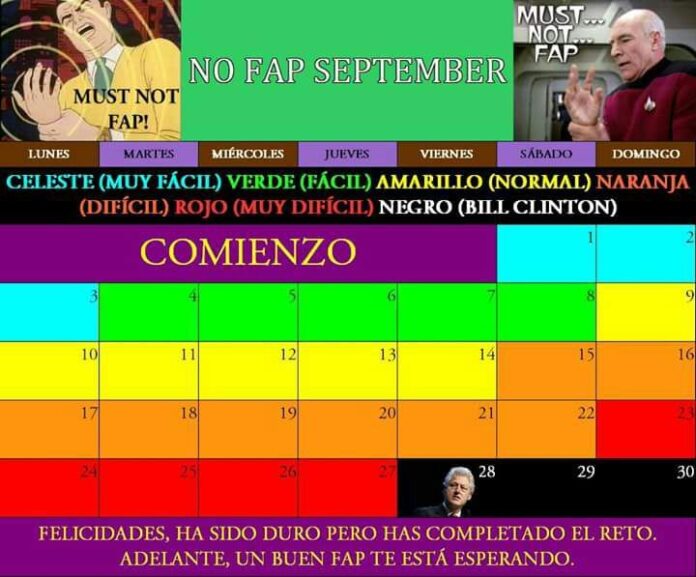 Así celebra internet el comienzo del septiembre sin fap Así celebra internet el comienzo del septiembre sin fap