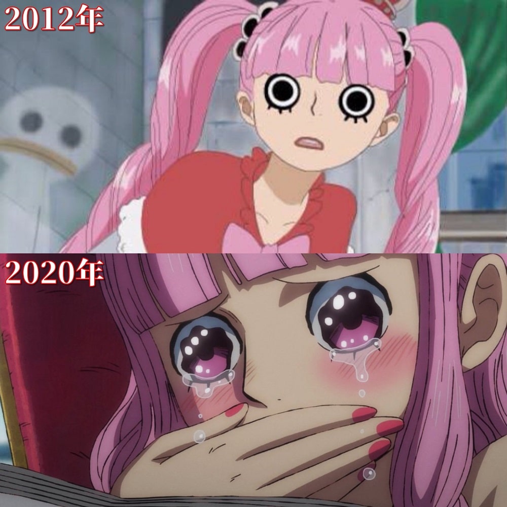 Los personaje de anime son mas moe conforme pasa el tiempo