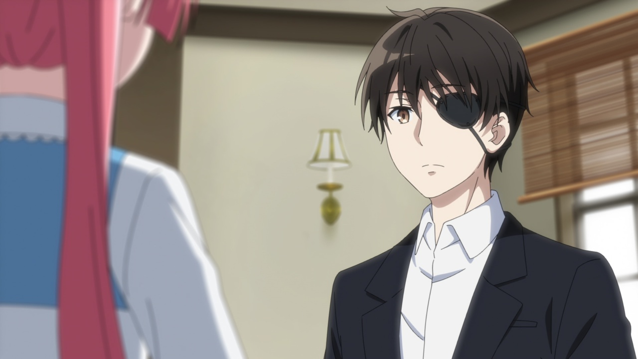 tantei wa mou shindeiru - kimihiko usa un parche en su ojo
