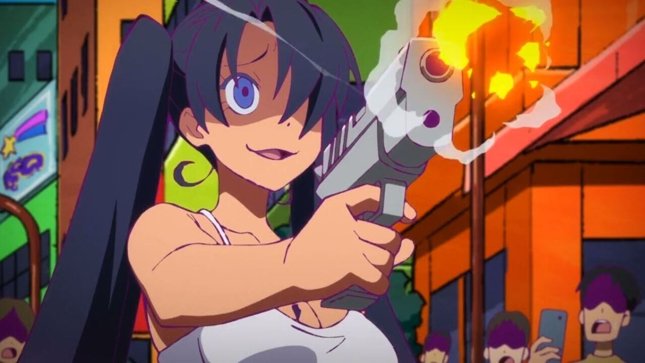 Heion Sedai no Idaten-tachi Miku disparando