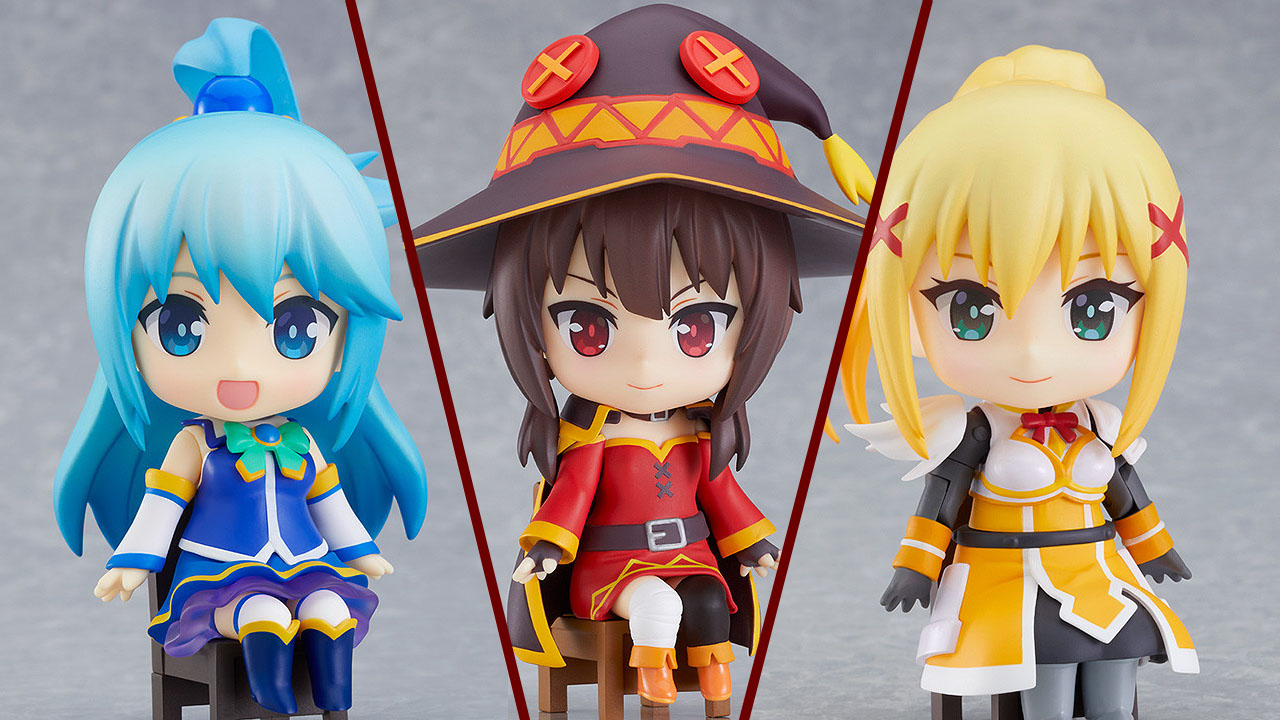 Konosuba! - Aqua, Megumin y Darkness inspiran unas encantadoras figuras nendroid