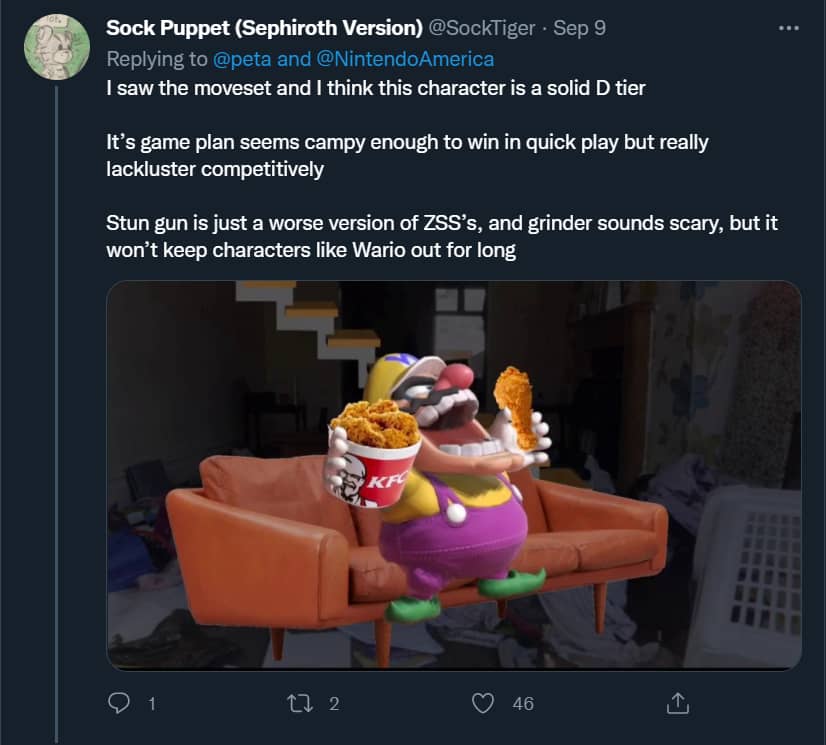 PETA quiere su mascota en Smash Bros