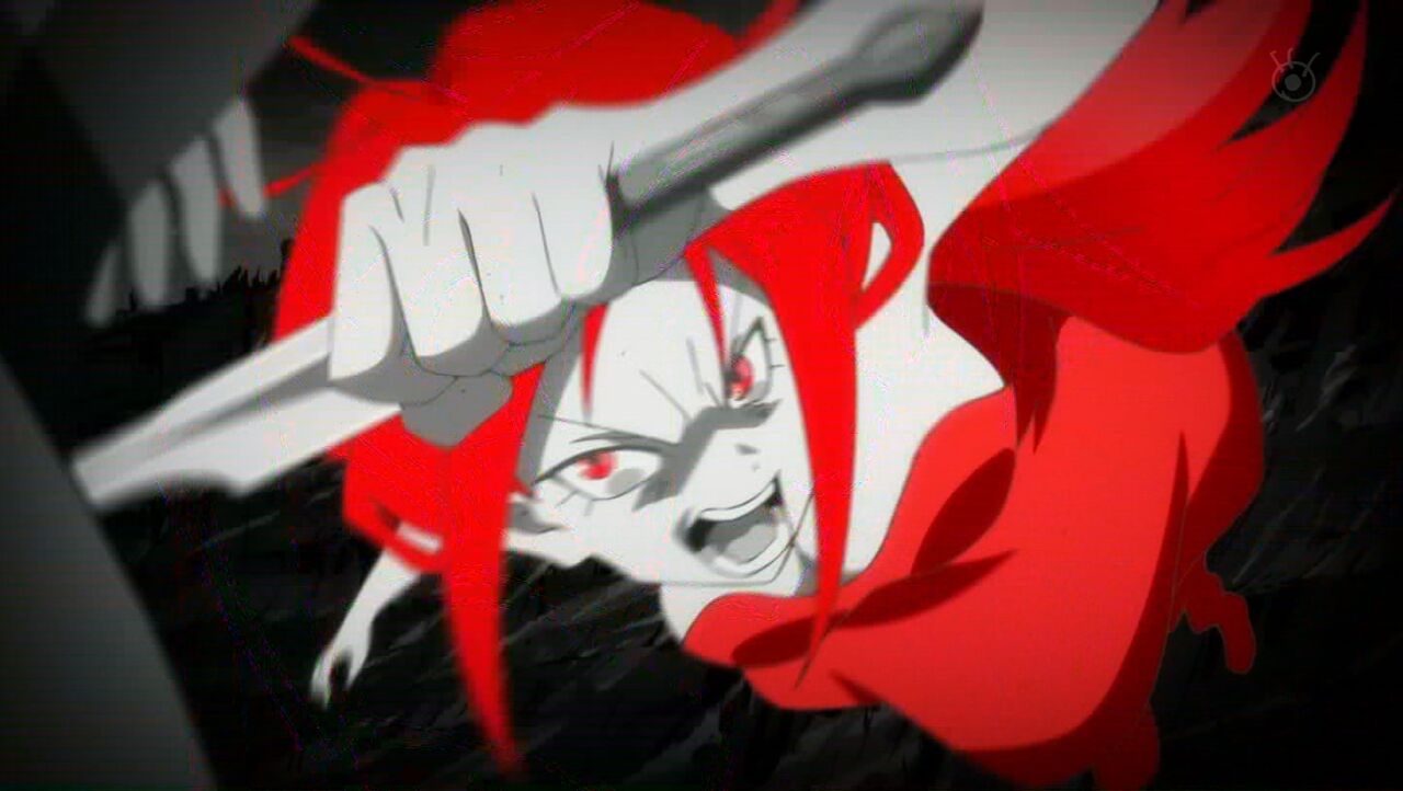 Heion Sedai no Idaten-tachi Brandy con la espada de Rin