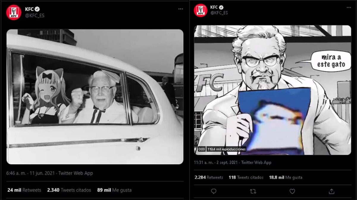 KFC publicidad anime y manga