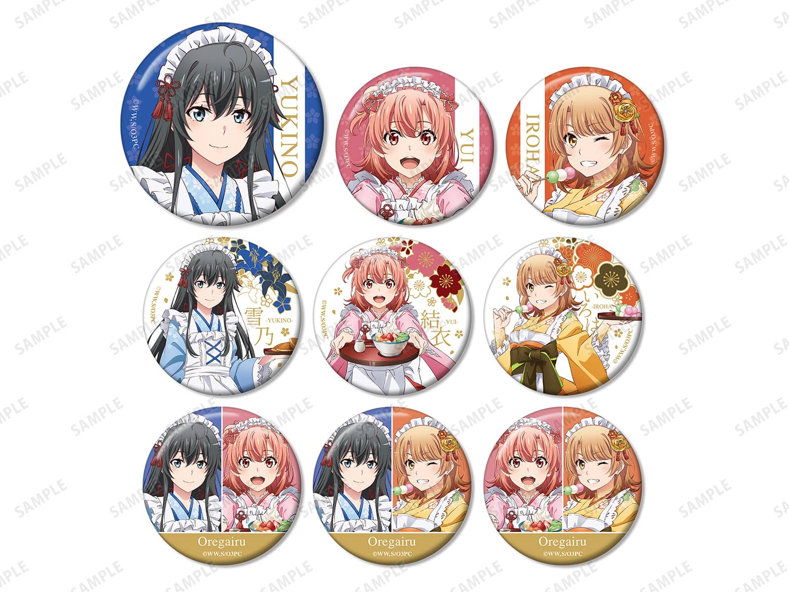 Oregairu: Yui, Yukino e Iroha lucen tiernos trajes en una colaboración 