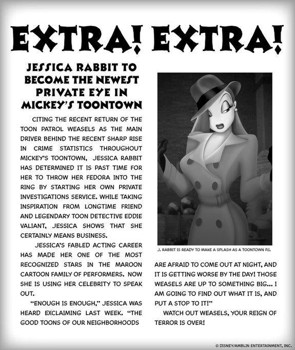 Algunos fans de Disney están molestos por el nuevo aspecto de Jessica Rabbit