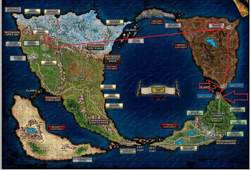 Mushoku Tensei: puedes ver todo el recorrido de Rudeus y Eris en un mapa mundial